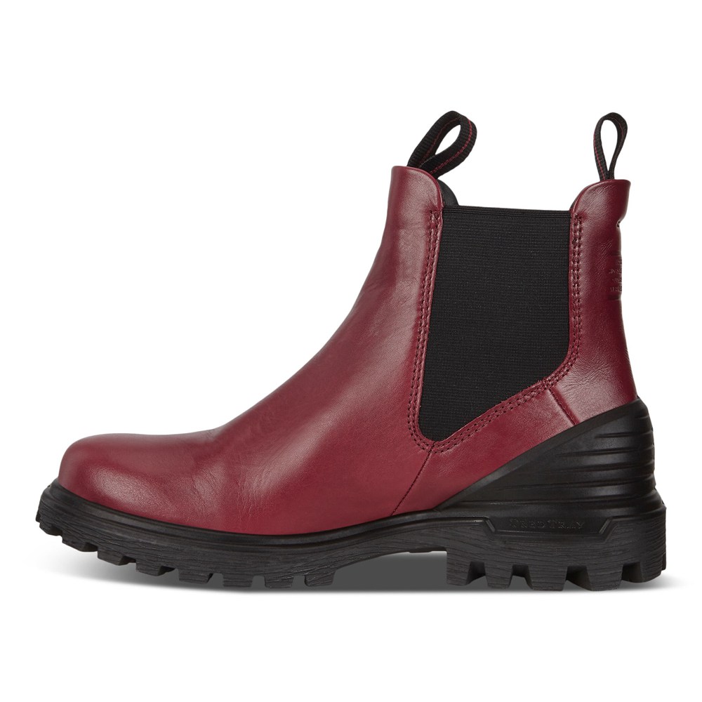 ECCO Womens Boots Burgundy - Tredtray - RVH-641278